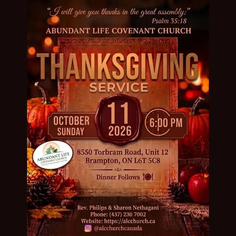 2026-Thanksgiving Service-Toronto-GTA-Brampton
